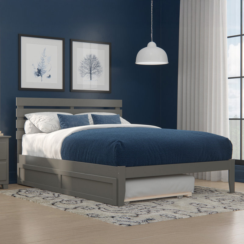 Lit plateforme Bronson, Blanc, Grand