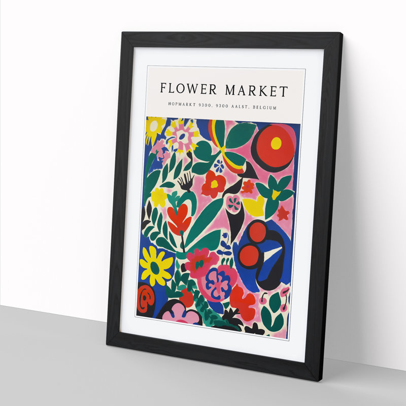 Belgium Flower Market Exhibition No.1 - Single Picture Frame Print on Wood, 46cm H x 34cm W x 2cm D