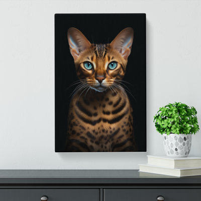 Bengal Cat Minimalism - Wrapped Canvas