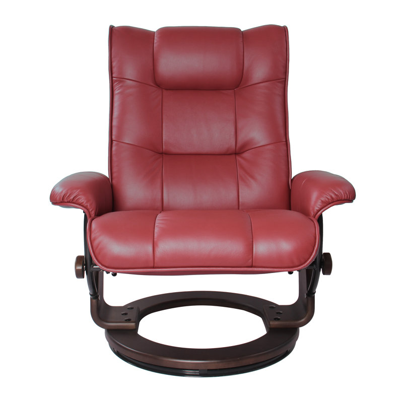 Fauteuil inclinable pivotant en cuir et vinyle Rudden