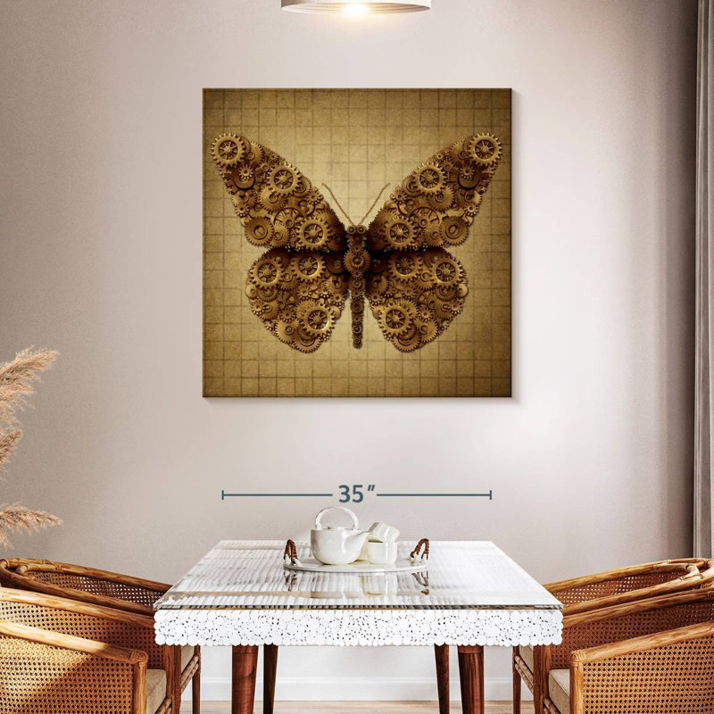 Corbeau papillon Steampunk, H 39 po x l 39 po