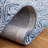 Hadad Textual Hand Tufted Wool/Cotton Geometric Rug in Blue/Ivory-2098050420