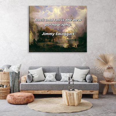 Citation artistique «Rock and Roll is the new». Toile tendue par Jimmy Swaggart