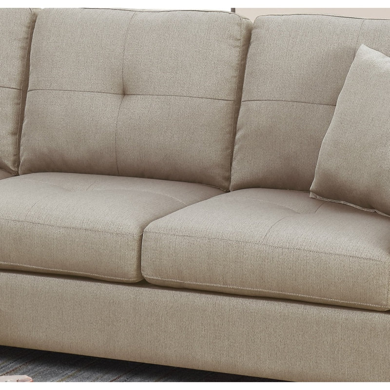 Méridienne moderne modulaire réversible moderne, Beige