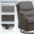 Koba 5-Piece Outdoor Conversation Set – Swivel Rocking Chairs with Ottomans & Side Table-51131193-51131192