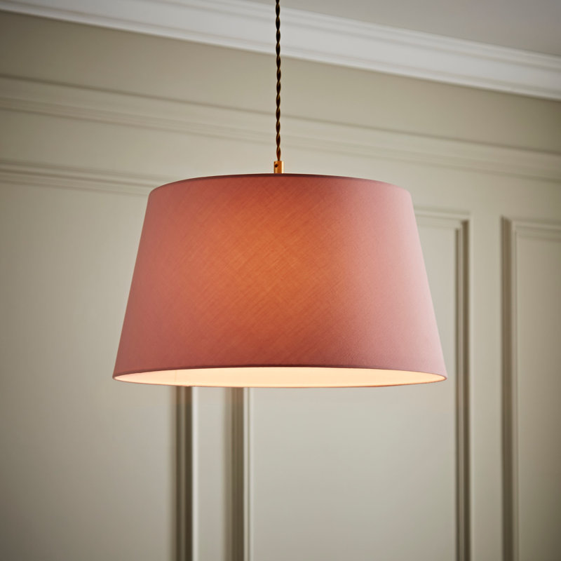 Syaira Cotton Cone Lamp Shade ( Slip-On ), 26cm H x 46cm W x 46cm D, Pink