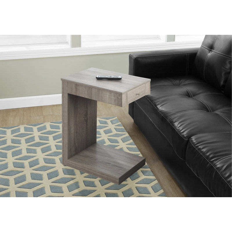 Accent Table, C-Shaped Nightstand, End Table, Side Table With Storage Drawer For Living Room, Indoor End Table For Living Space