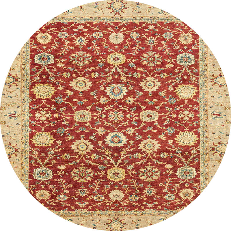 Abstract Indoor Rug, Round 7'