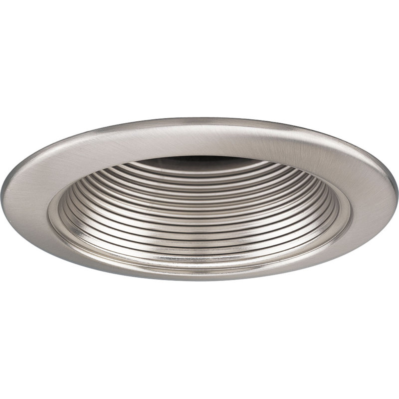 Brushed Nickel 4" Low Voltage Step Baffle Trim