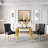 35.43" Contemporary Square Dining Table With Tempered Glass Top And Stainless steel Legs,kitchen table,dining table-109101083-109101085