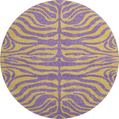 Premium Machine Washable Corum AMF1043 Animal Print Rug