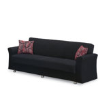 Palmeri 88'' Upholstered Tight Back Convertible Sofa