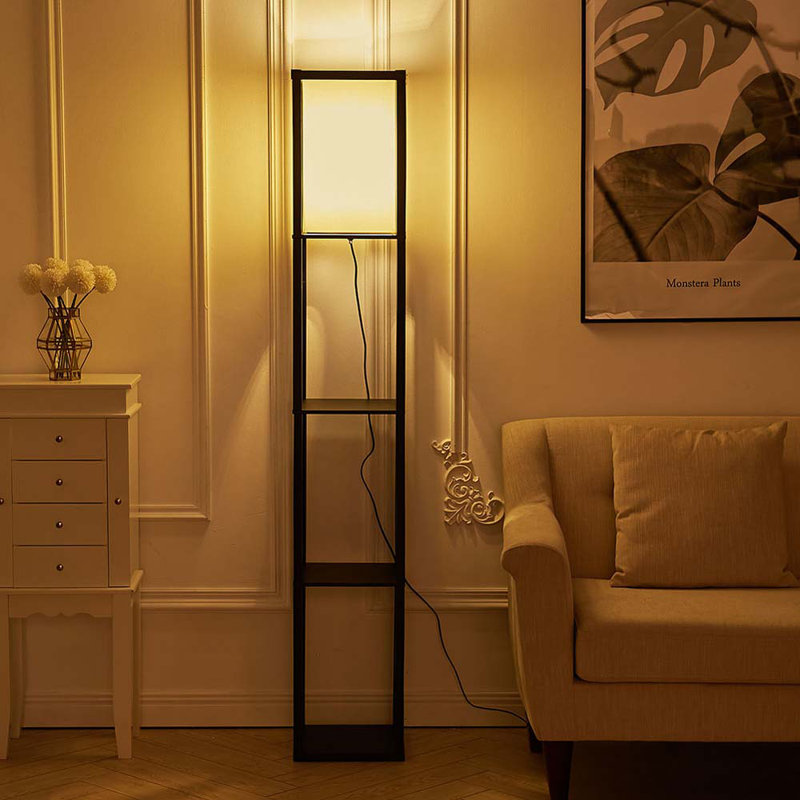 Damm 160cm Black Column Floor Lamp
