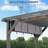 10'x10' Cedar Wood Pergola with Retractable Canopy, Solid Structure for Backyard & Deck