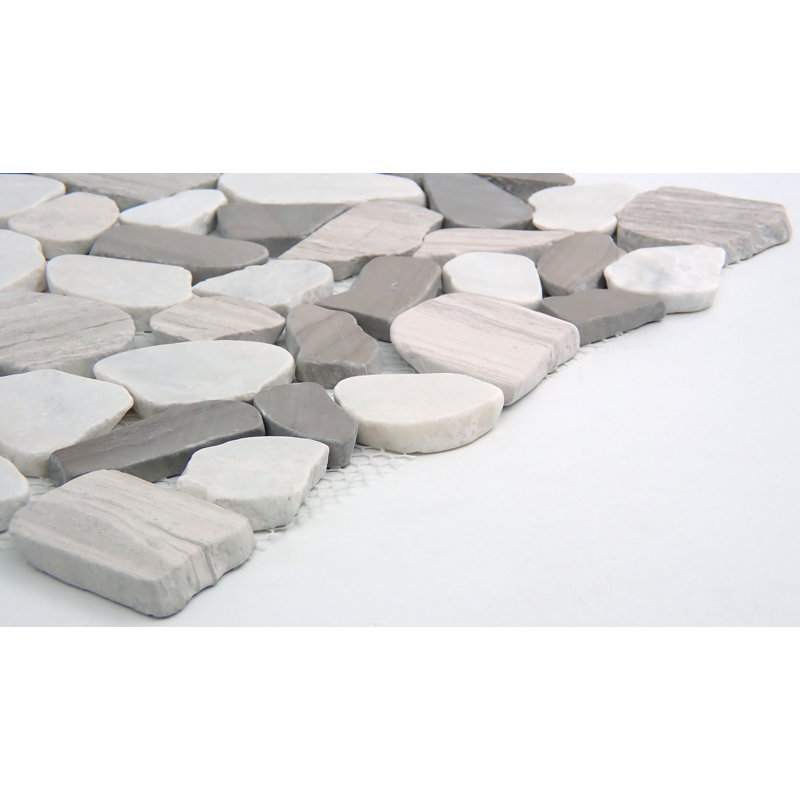 Cultura Beige 12 in. x 12 in. Honed Pebbles Floor and Wall Tile (10.0 sq. ft./Case), Winter