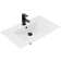 30" Rectangular Ceramic Undermount Bathroom Sink with Single Hole Faucet, Overflow