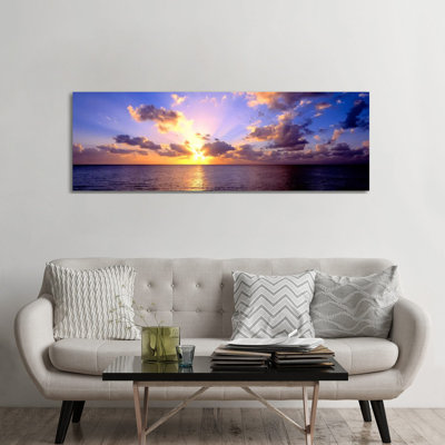 Coucher de soleil 7 Mile Beach, Îles Caïmans, Caraïbes - Giclée sur toile tendue avec châssis