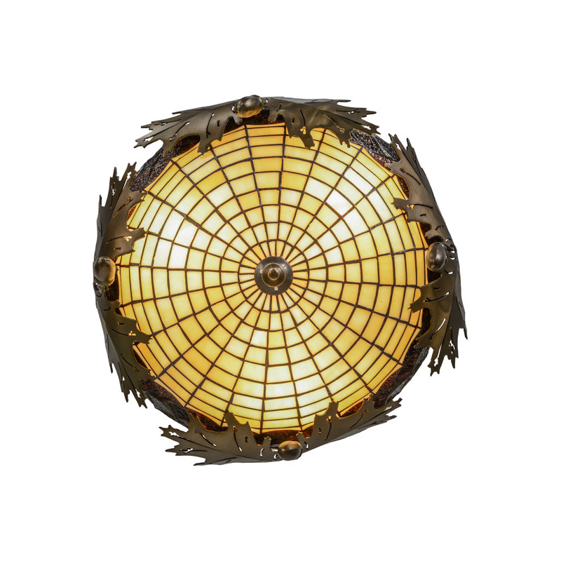 Rustic Lodge 3 - Light Semi Flush Mount