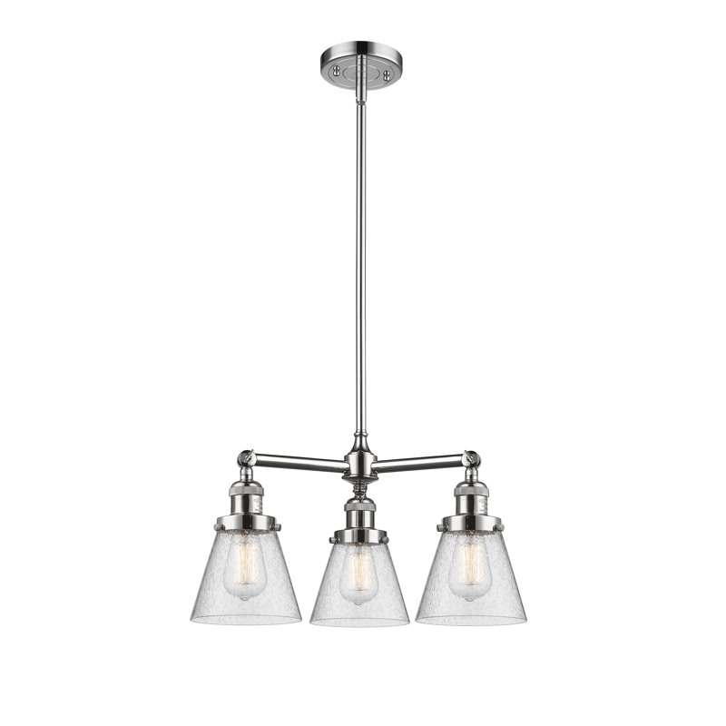 Lustre classique/traditionnel à 3 lumières Ellison, H 22 po x l 13 po x P 13 po, Nickel satiné brossé
