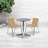 DuJuan 31.5'' Round Aluminum Indoor-Outdoor Table Set with 2 Rattan Chairs-24678267-95054461