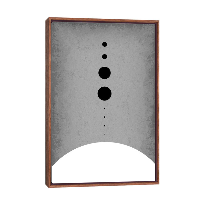 Planètes à l'échelle III - impression, Toile avec cadre en bois classique, Pas de tapis, H 40 po x l 26 po x P 1,5 po