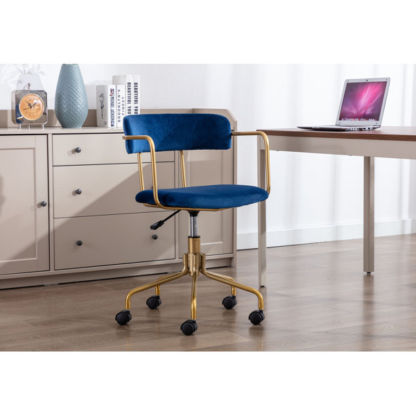 Willa Arlo Interiors Levins Gold Chrome Task Chair & Reviews - Wayfair ...