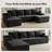 U Shape Modular Sectional Sofa, Compressed Sofa Couch, Sleeper Sofa-1257744716