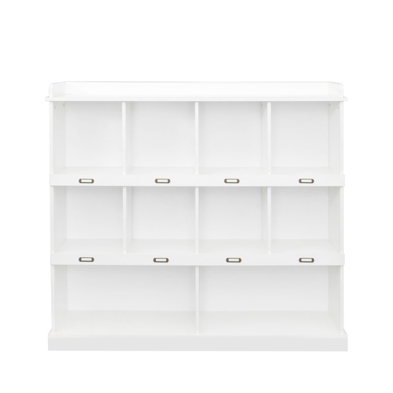 10-Shelf Bookcase, White