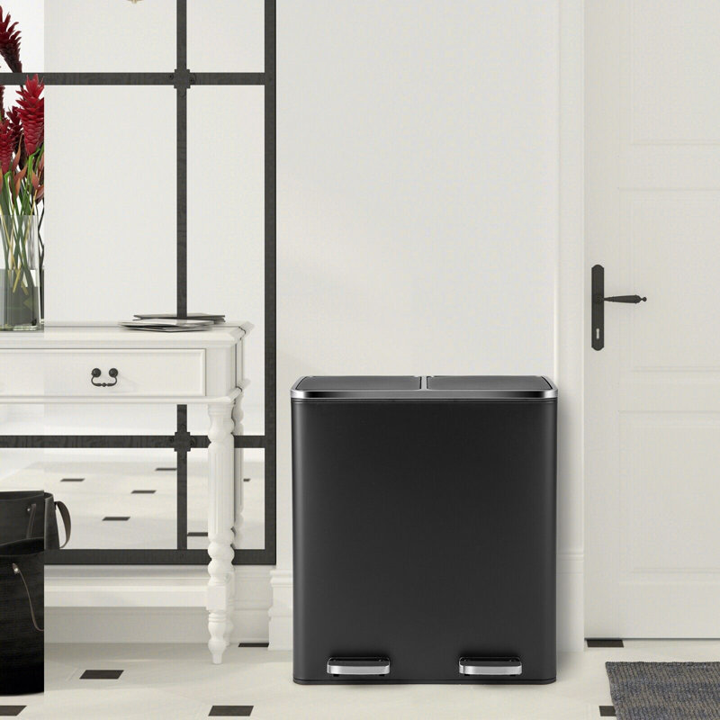Step On Recycling Bin - 60L, Black