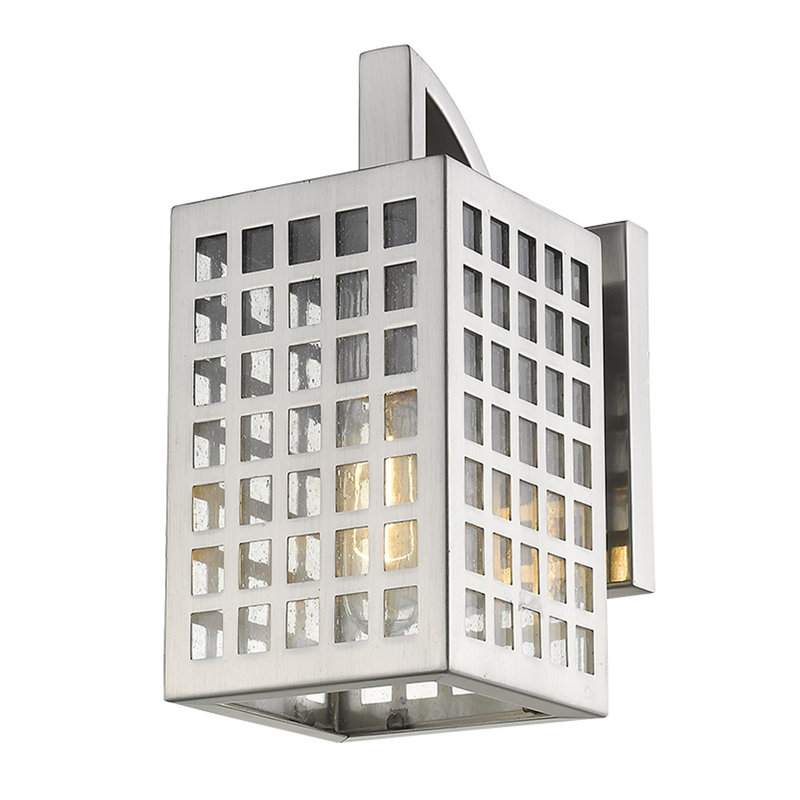 Applique murale d'extérieur 1 lumière Letzel, Nickel satiné