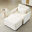Cloud Comfort 54 "avec et 22" chenille simple modulaire beige pour la chambre à coucher - support de fabrication respirante en velours côtelé 2 coussins Design contemporain doux uni