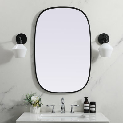 Sabine Metal Curved Oval Wall Mirror