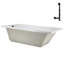 Baignoire de trempage en acrylique 66 po. X 34 po. Drain inclus-97412809