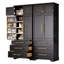 Très grand garde-manger de style campagne moderne 78 po avec 3 grands tiroirs et 8 tablettes de porte-129694732