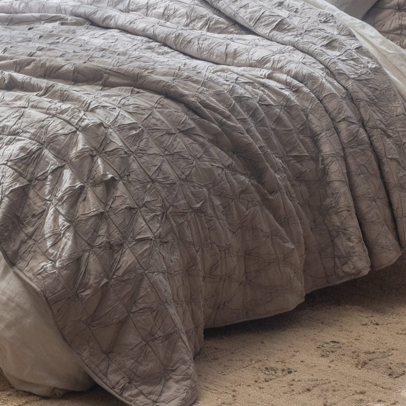 Asher Silver Birch Quilt Set, King Quilt Set + 2 Shams