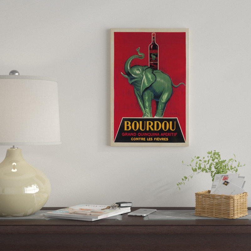 « bourdou » par leonetto, cappiello affiche, impression sur toile, H 26 po x l 18 po x P 1,5 po, Pas de tapis