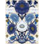 Tapis décoratif bleu à motif floral beige à motif floral de la collection Barcelona-818651910