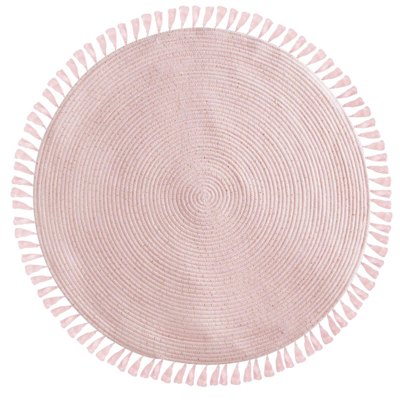 Round Slaughter Solid Colour 90cm X 90cm Area Rug