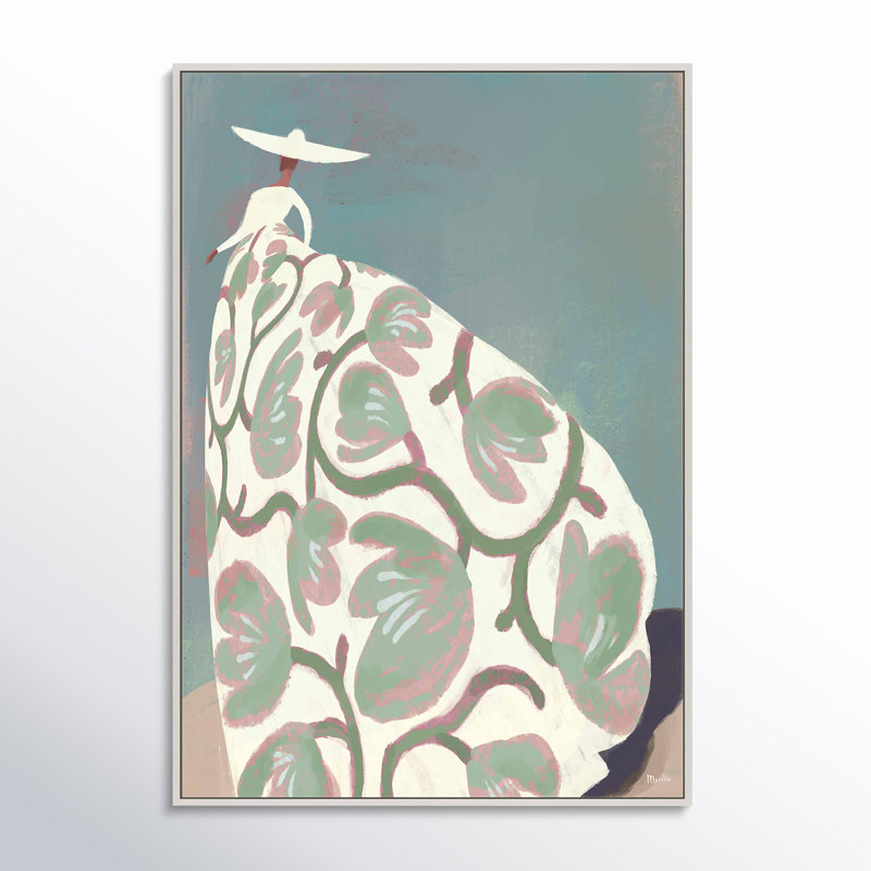 Beach Day by Marco Marella For Studio M, 50" H x 35" W, White Canvas Framed