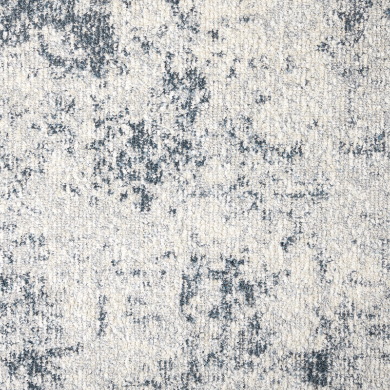TOWN & COUNTRY EVERYDAY Rein Abstract Cloud Everwash Non-Slip Backing Washable Area Rug Blue/Gray, Rectangle 21" x 35"