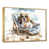 Toile avec cadre flottant or
