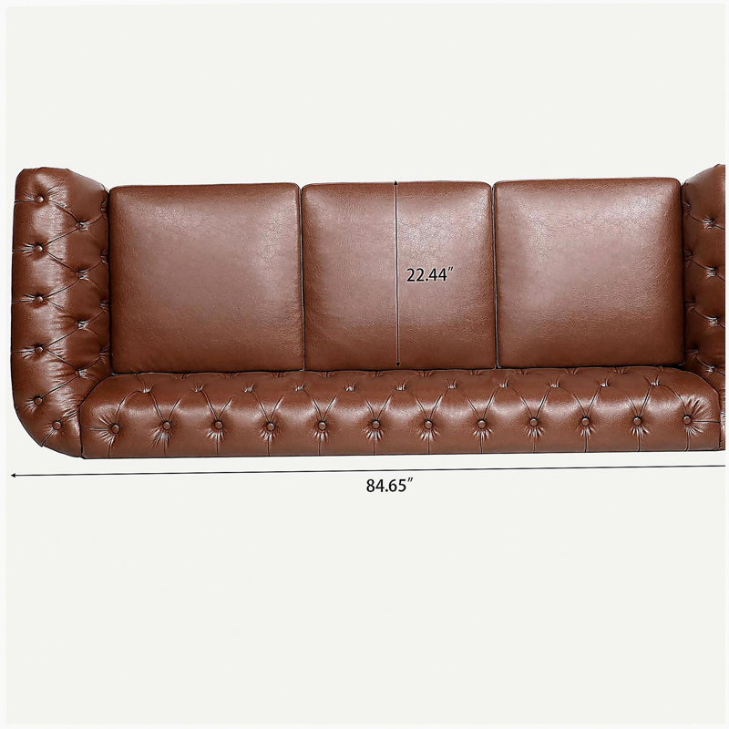 Canapé 84,65 po 84 po., Brun