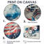 «Iselle First Astronault On Moon with Usa Flag I», art mural États-Unis-1233097607-1233097613-1233097612