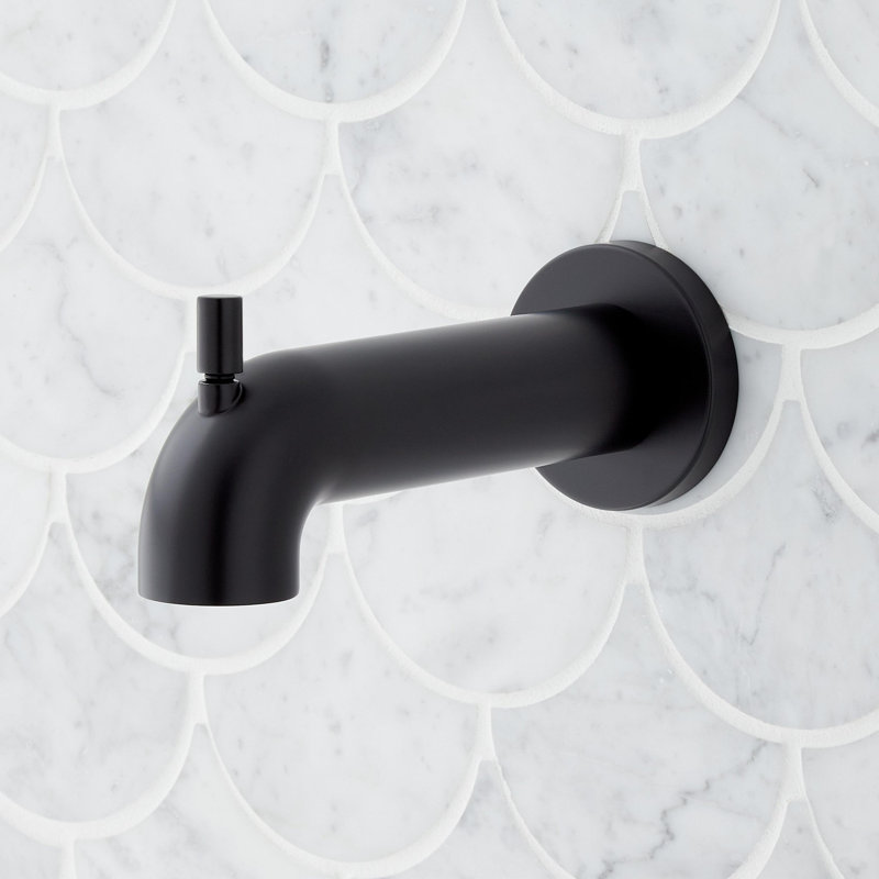 Lexia Pressure Balance Tub And Shower Set, Matte Black