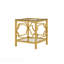Table d'appoint carrée en or 19,7 po avec plateau en verre trempé et tablette de rangement, table de bout glamour de luxe avec structure en métal pour le salon, la chambre à coucher, le canapé, la table d'appoint pour petit espace-133335214