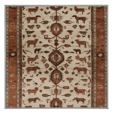 Tapis persan gris lavable à la machine