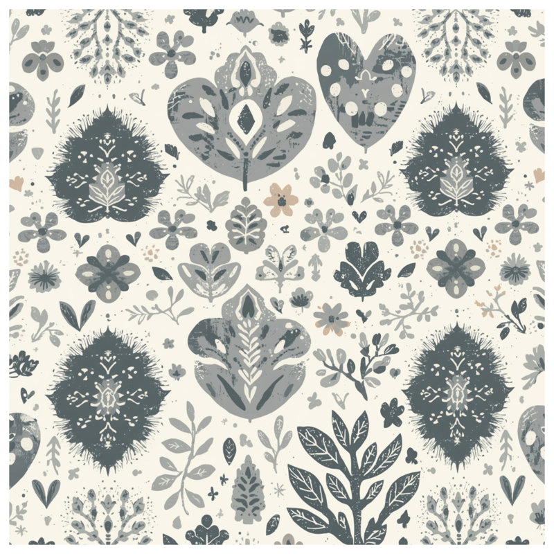 Tapis de bain à motif floral, L 34 po x L 21 po
