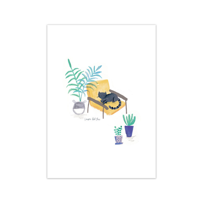 Cay And Scandi Chair by Laura Irwin - Print, 29.7cm H x 21cm W x 3cm D, No Framed