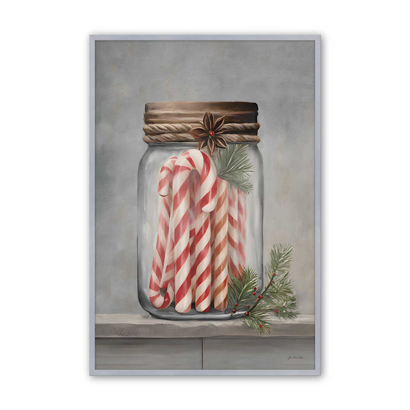 «Candy Can Stash» par Jo Moulton, reproduction d'art sur toile, Argent argent, Papier avec cadre ouvert sans passe-partout