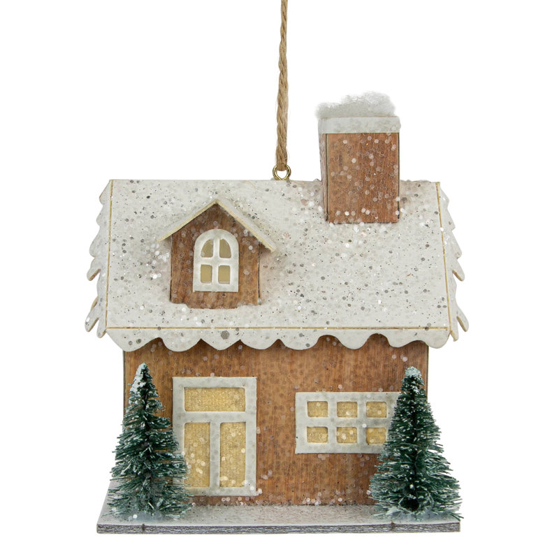 4'' Paper Presents Lighted Hanging Figurine Ornament